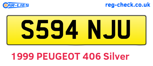 S594NJU are the vehicle registration plates.