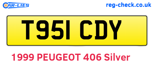 T951CDY are the vehicle registration plates.