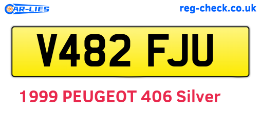 V482FJU are the vehicle registration plates.