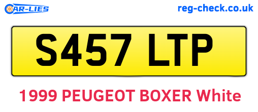 S457LTP are the vehicle registration plates.