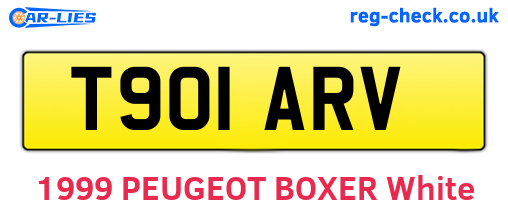 T901ARV are the vehicle registration plates.