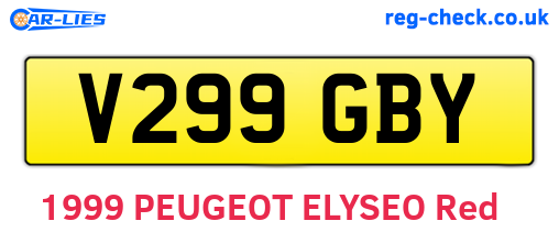 V299GBY are the vehicle registration plates.