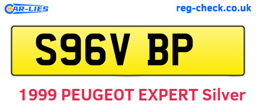 S96VBP are the vehicle registration plates.