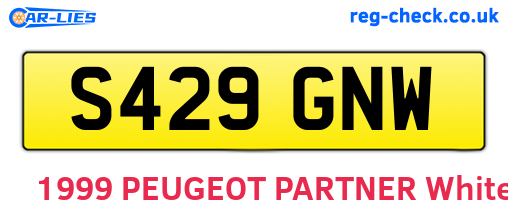 S429GNW are the vehicle registration plates.