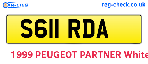 S611RDA are the vehicle registration plates.