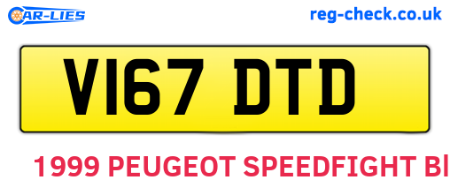 V167DTD are the vehicle registration plates.