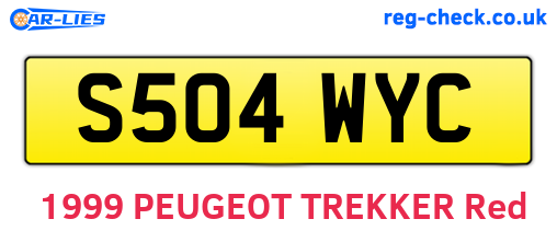 S504WYC are the vehicle registration plates.