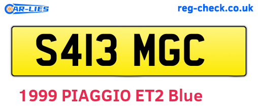 S413MGC are the vehicle registration plates.