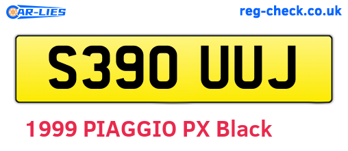 S390UUJ are the vehicle registration plates.