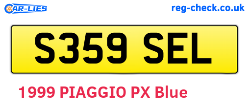 S359SEL are the vehicle registration plates.