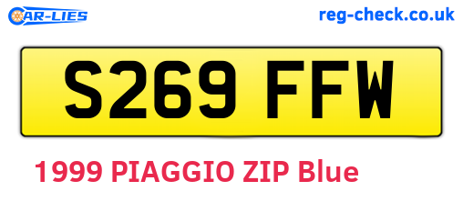 S269FFW are the vehicle registration plates.