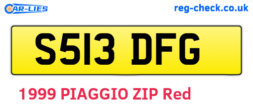 S513DFG are the vehicle registration plates.