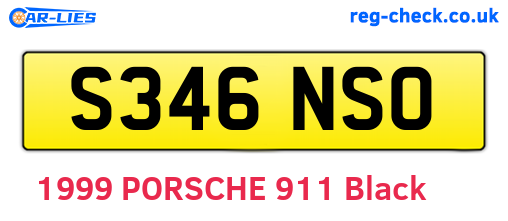S346NSO are the vehicle registration plates.
