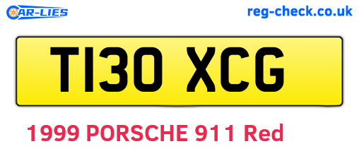 T130XCG are the vehicle registration plates.