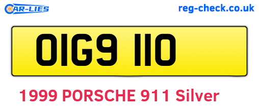 OIG9110 are the vehicle registration plates.