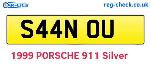 S44NOU are the vehicle registration plates.