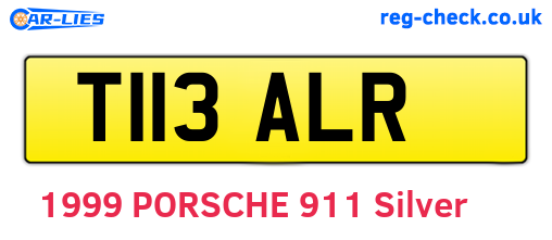 T113ALR are the vehicle registration plates.
