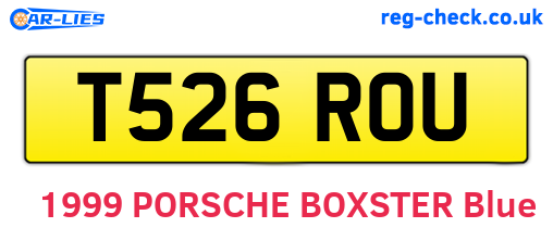 T526ROU are the vehicle registration plates.