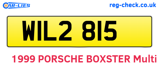 WIL2815 are the vehicle registration plates.