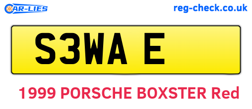 S3WAE are the vehicle registration plates.