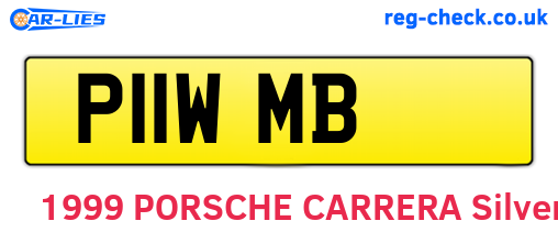 P11WMB are the vehicle registration plates.