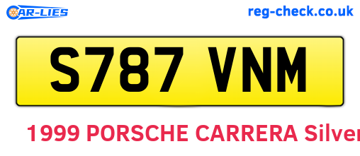 S787VNM are the vehicle registration plates.
