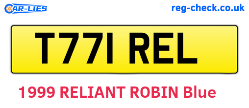 T771REL are the vehicle registration plates.
