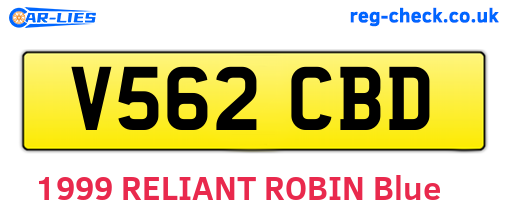 V562CBD are the vehicle registration plates.