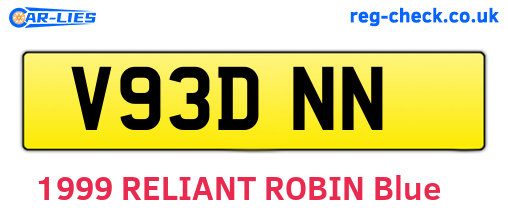 V93DNN are the vehicle registration plates.