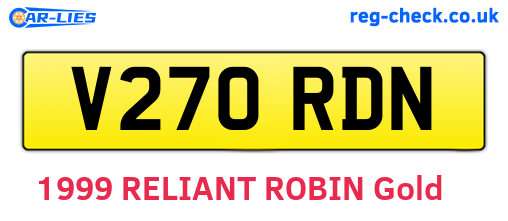 V270RDN are the vehicle registration plates.