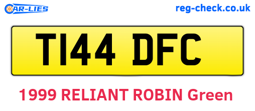 T144DFC are the vehicle registration plates.
