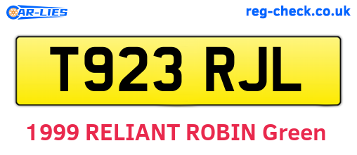 T923RJL are the vehicle registration plates.