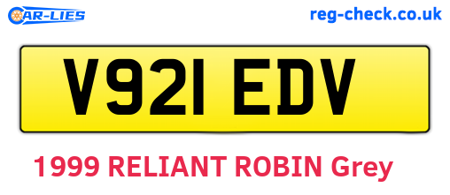 V921EDV are the vehicle registration plates.