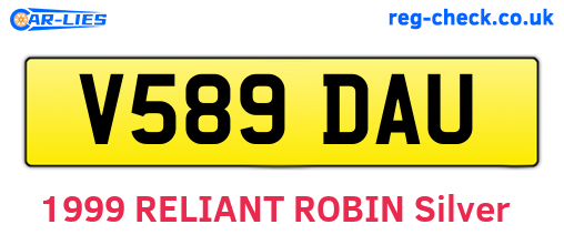 V589DAU are the vehicle registration plates.
