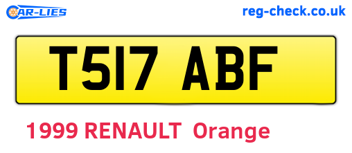 T517ABF are the vehicle registration plates.