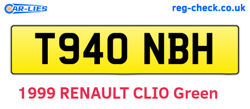 T940NBH are the vehicle registration plates.