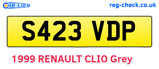 S423VDP are the vehicle registration plates.