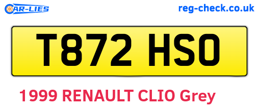 T872HSO are the vehicle registration plates.
