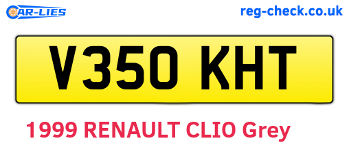 V350KHT are the vehicle registration plates.