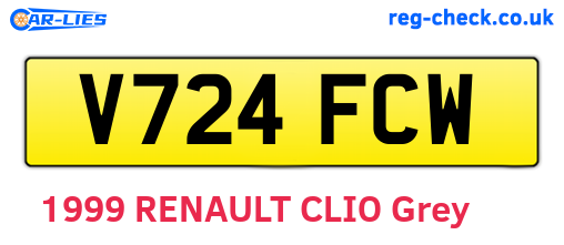V724FCW are the vehicle registration plates.