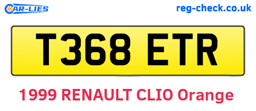 T368ETR are the vehicle registration plates.