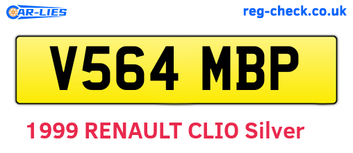 V564MBP are the vehicle registration plates.