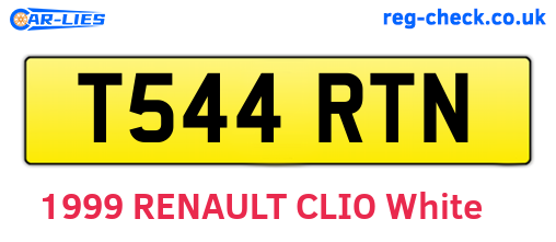 T544RTN are the vehicle registration plates.