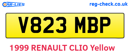 V823MBP are the vehicle registration plates.