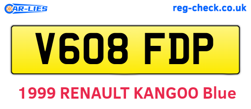 V608FDP are the vehicle registration plates.