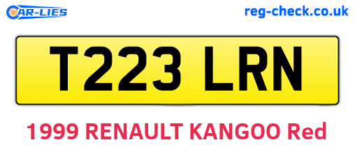 T223LRN are the vehicle registration plates.