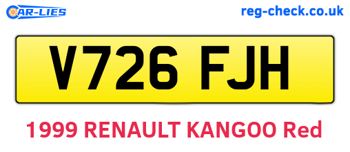 V726FJH are the vehicle registration plates.
