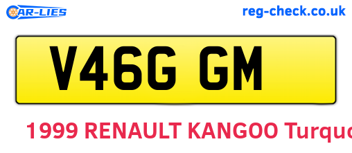 V46GGM are the vehicle registration plates.