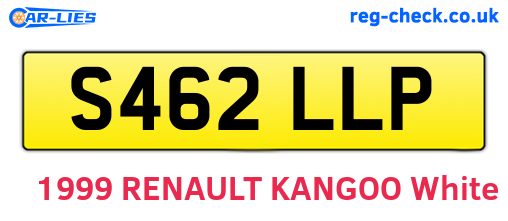S462LLP are the vehicle registration plates.
