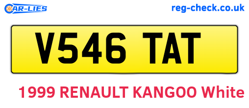 V546TAT are the vehicle registration plates.